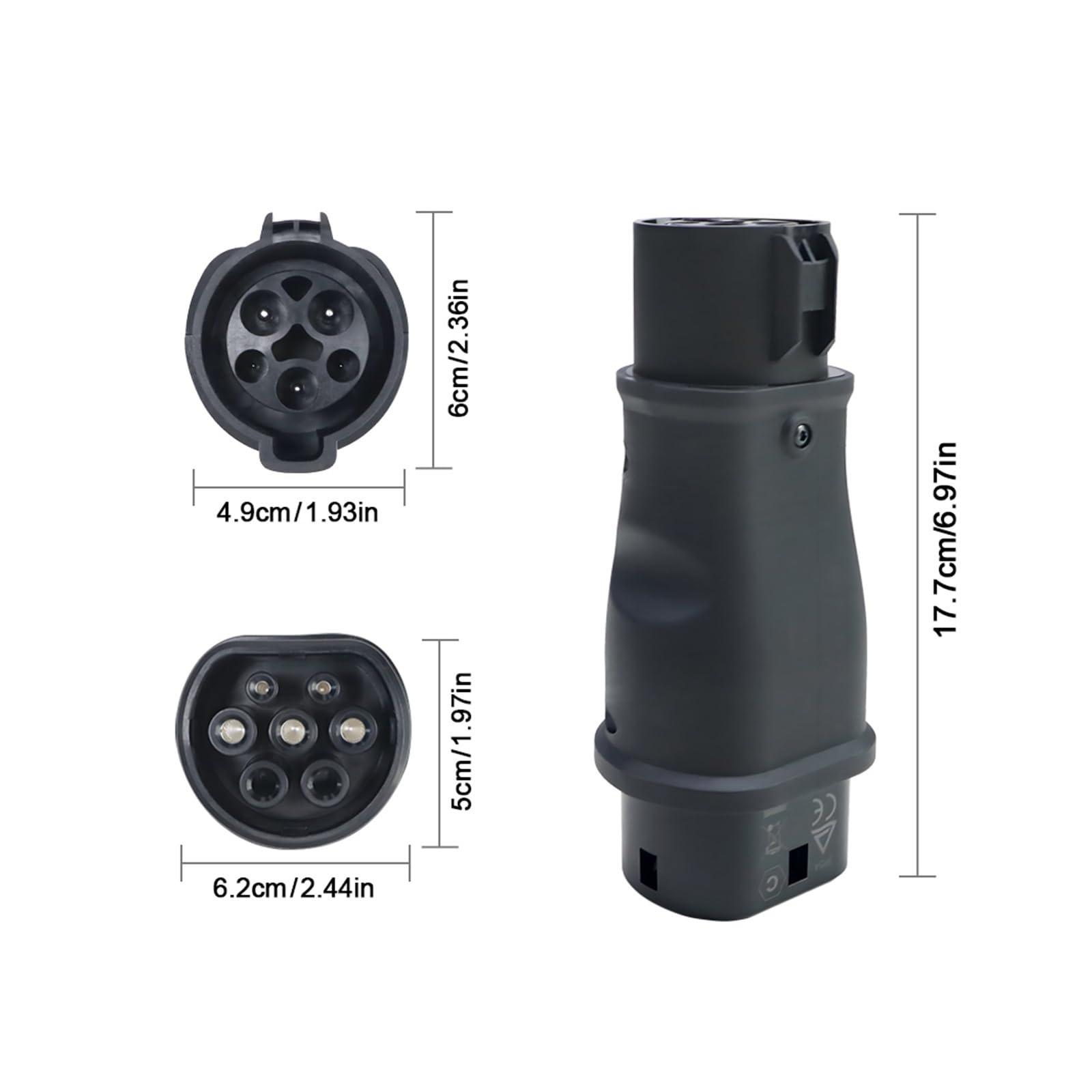 Amazon.co.jp: タイプ1からタイプ2へのJ1772 EVカーアダプター電気